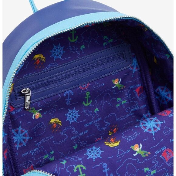 Loungefly Disney Peter Pan Nighttime Flight Glow-in-the-Dark Mini Backpack - Picture 6 of 6